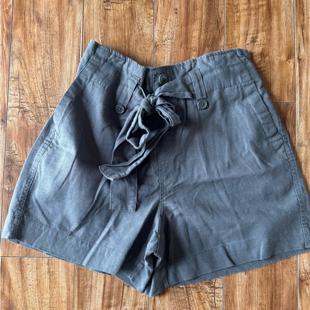 Green High Waist Women's Shorts